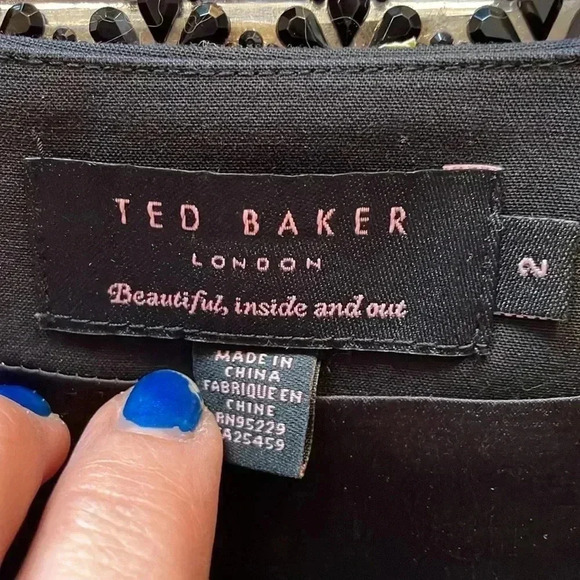 Ted Baker Dress-Black-2 - Picture 3 of 7